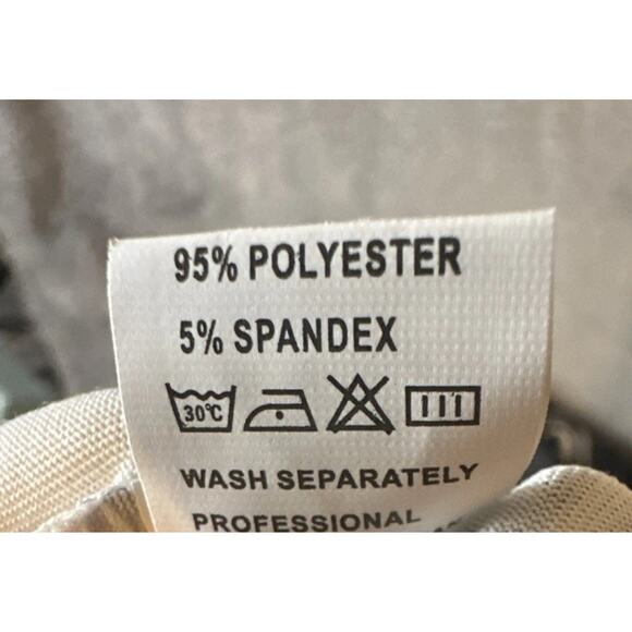 Women’s Plus Paisley Print Pants Stretch Ankle Black White Size 4XL‎ - Picture 7 of 7